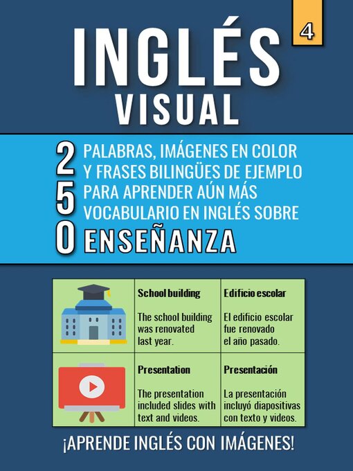 Title details for Inglés Visual 4--Enseñanza--250 palabras, 250 imágenes y 250 frases de ejemplo--Aprende Inglés Fácil con Imágenes by Mike Lang - Available